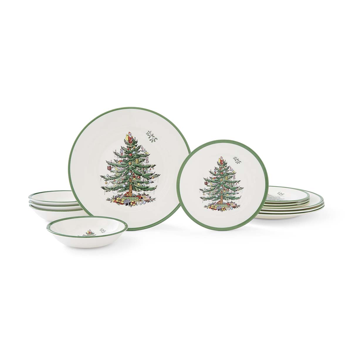 Christmas Tree 12 Piece Dinner Set image number null